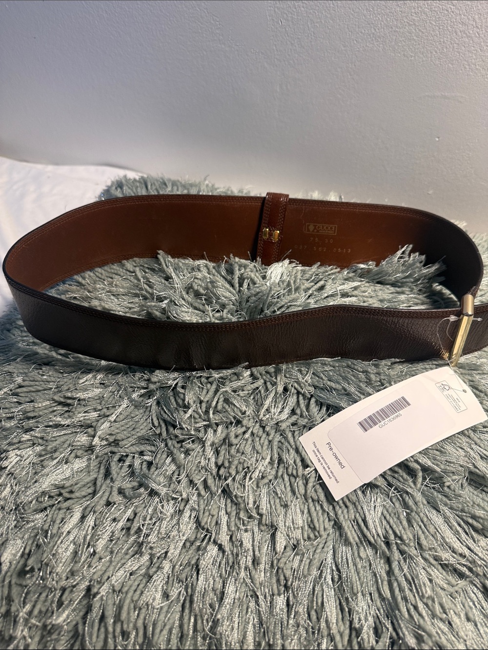 Gucci Unisex Wide Brown Leather Belt - Classic Brown